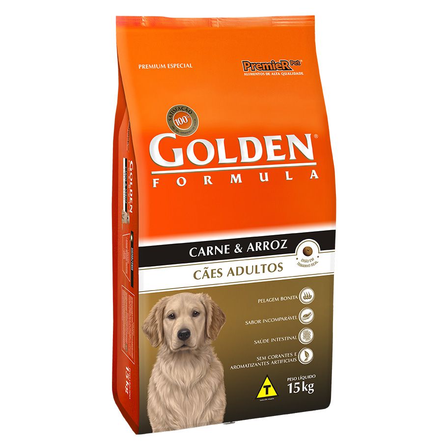 Golden Formula Cães Adultos sabor Carne e Arroz 15kg