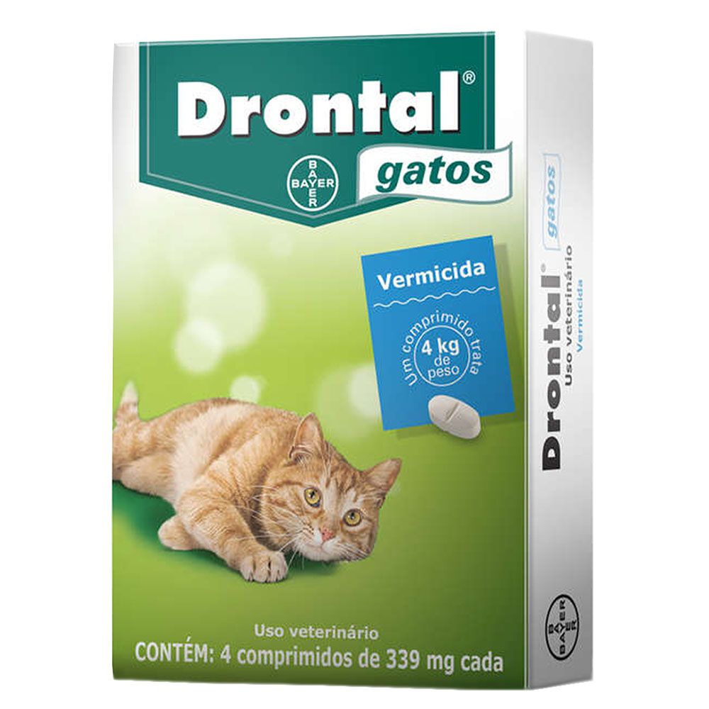 Vermifugo Drontal Para Gatos 4 Comprimidos