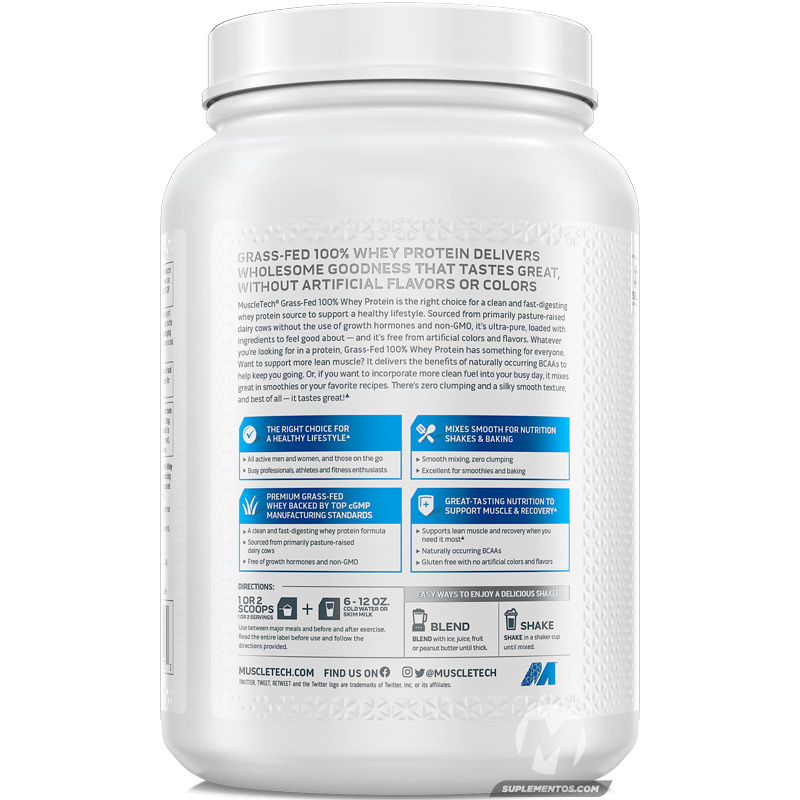 GRASS FED 100% WHEY PROTEIN - 816G