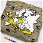 Capa de Almofada p/ Colorir - Mapa da Europa (43x43cm) + Caneta Especial p/ Tecido