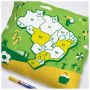 Capa de Almofada p/ Colorir - Mapa do Brasil (43x43cm) + Caneta Especial p/ Tecido