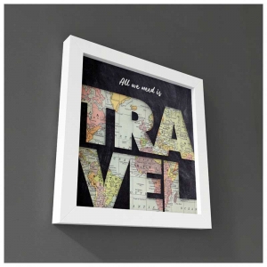 Quadro do Viajante (Tema Viagem) - Travel (22x22cm)