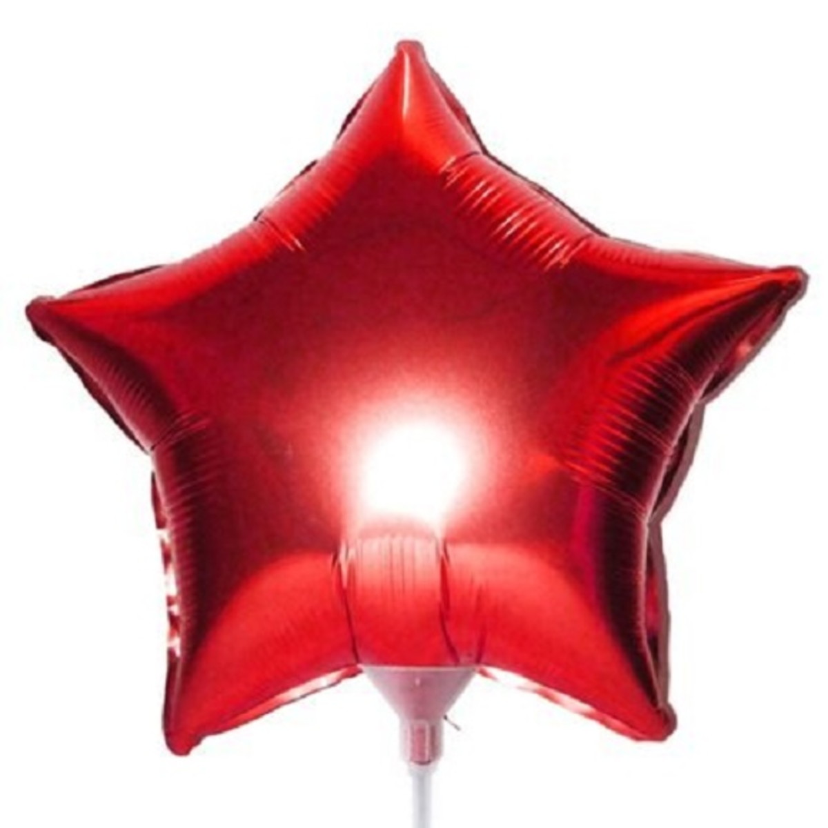 10 Unid - Balão Estrela 18 Pol  Vermelho  Metalizado