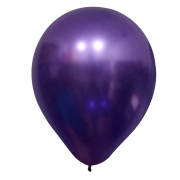 25 Balão Bexiga Cromado Metalizado Alumínio Violeta 5 Pol