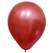 5 Balão Bexiga Vermelho 5 Polegadas Latex Cromado Metalizado