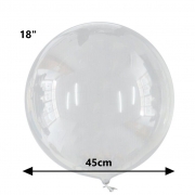 Balão Bubble BOBO 18 Pol Transparente Cristal