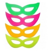 Mascara Neon Coloridas Sortidas Festa Balada Aniversario