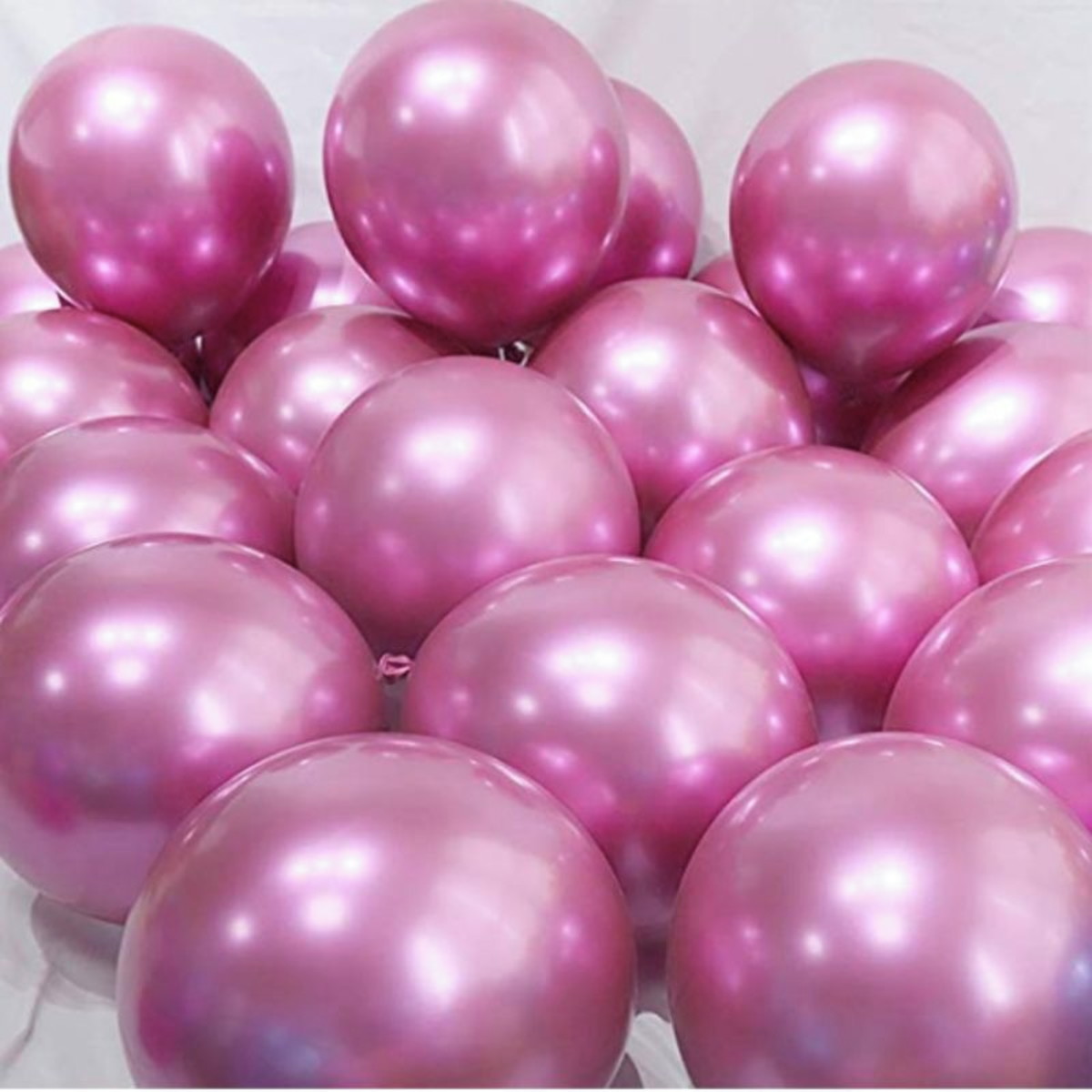 25 Balão Bexiga  Pink  Cromado Metalizado 9 Polegadas Aluminio