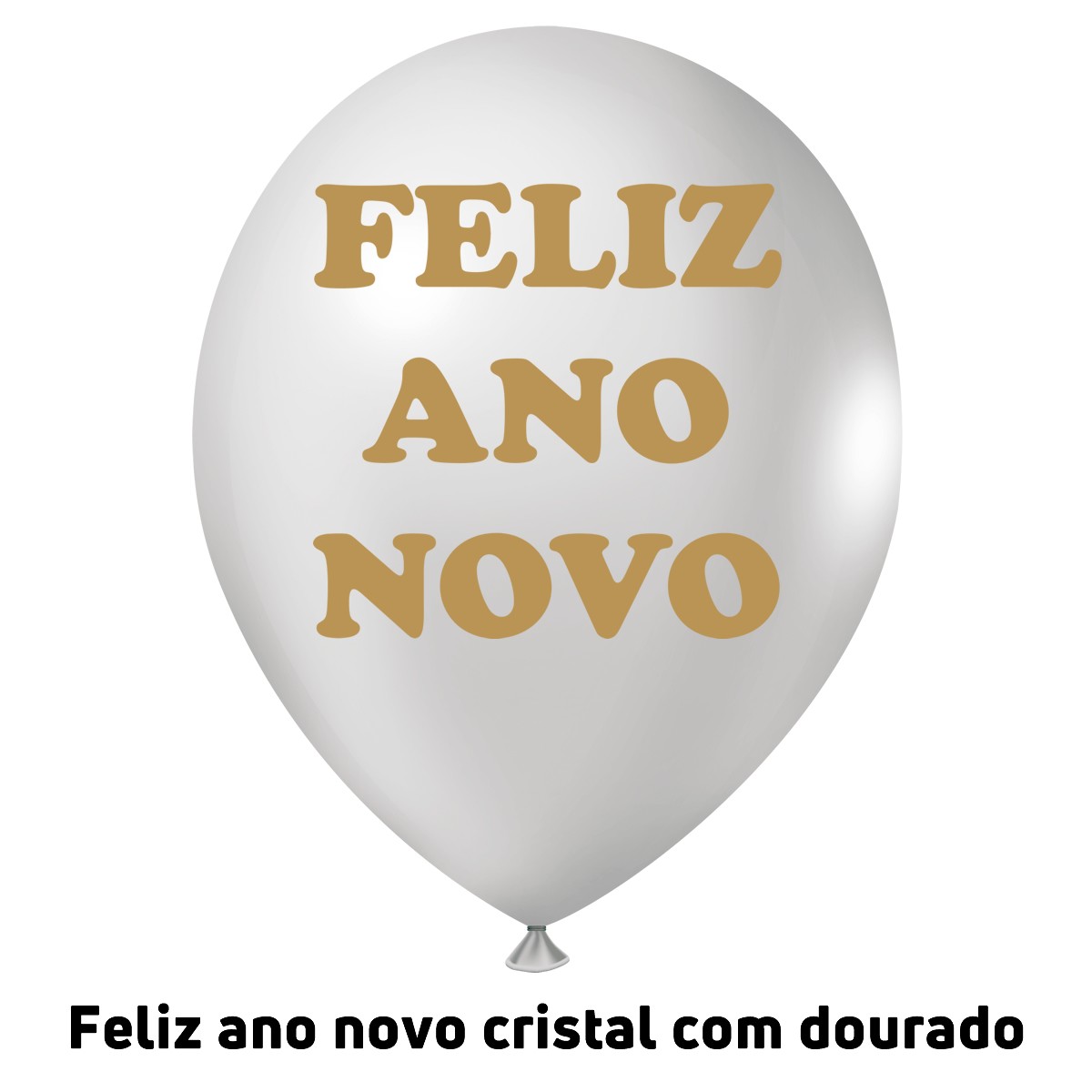 25 Unid Balão Bexiga Cristal Transparente Feliz Ano novo 9 Pol Festa