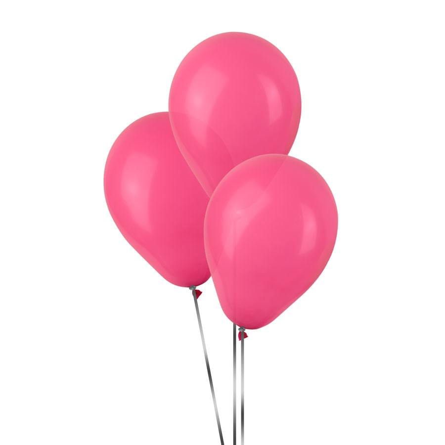 50 Unid Balão Bexiga Látex Pink Tamanho 8