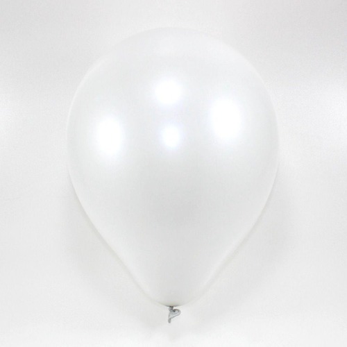 5 Unid Balão Bexiga Branco Gelo 9 Pol Cromado Metalizado