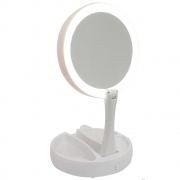 Espelho de Aumento 10X Dupla Face com LED HYQ0646 Branco - Foto 1