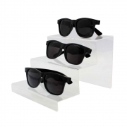 Expositor para 3 Óculos em Acrílico SUPD003 Transparente