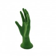Manequim de Mão Veludada para Exposição de Joias 100447 Verde - Foto 1
