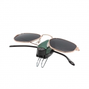 Porta Óculos Veicular para Quebra Sol Clip Car P108 Verde - Unidade - Foto 1