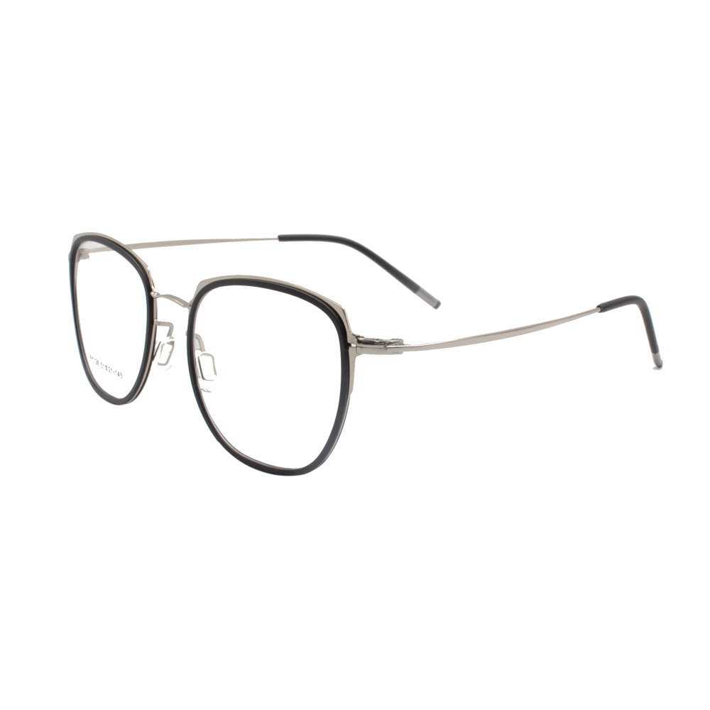 Armação para Óculos de Grau Unissex R5122-C2 Prata e Preta - Foto 0