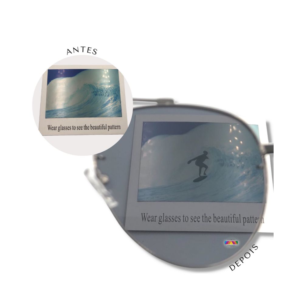 Cartão de Teste para Óculos de Sol Polarizado TESTE - Foto 1