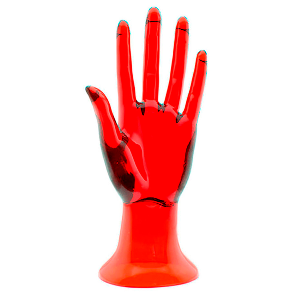 Manequim de Mão de Acrílico para Exposição de Joias 100215 Vermelho - Foto 4