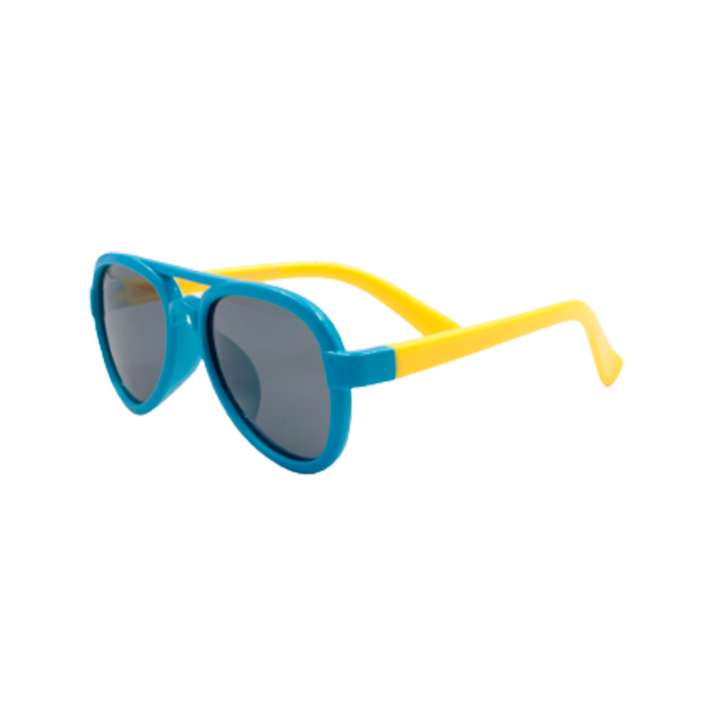 Óculos Solar Infantil Polarizado em Nylon Flexível T1759-C9 Azul e Amarelo