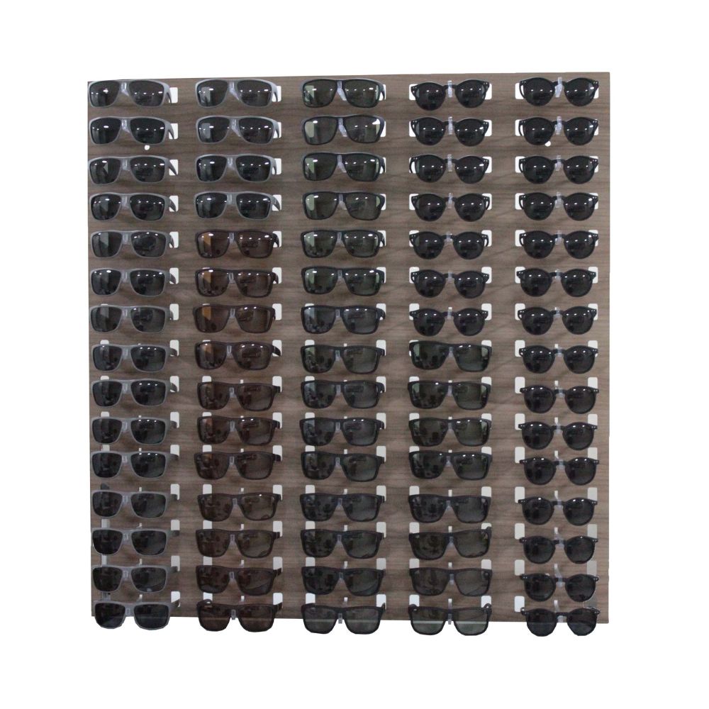 Painel Expositor para 75 Óculos em MDF MDF75 Marrom - Foto 0