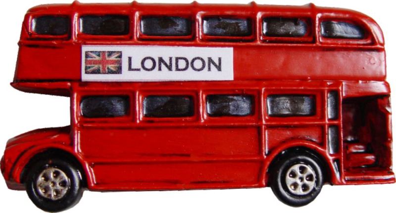 Puxador Infantil Resina Ônibus Londres