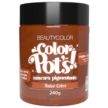 Color Pot's Máscara Pigmentante Ruivo Cobre 240g - Beauty Color