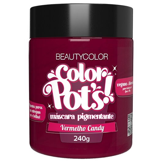 Color Pot's Máscara Pigmentante Vermelho Candy 240g - Beauty Color