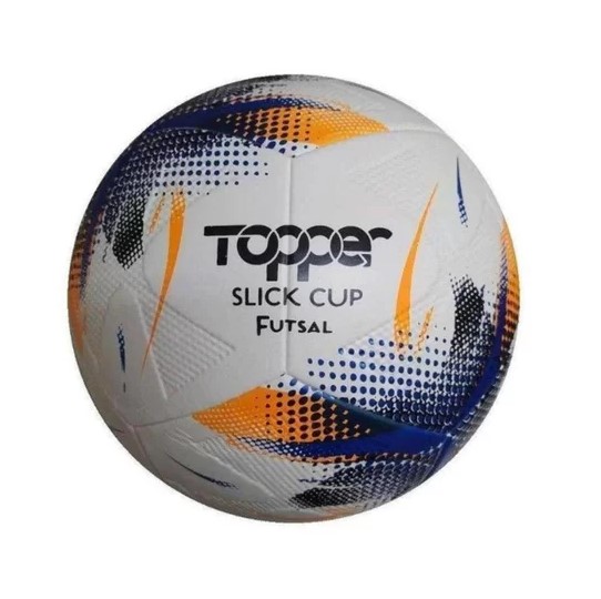 Bola de Futsal Topper Slick Cup Laranja, Azul e Preto