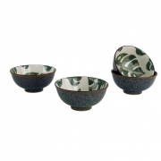 Conjunto de Bowls de Porcelana - Costela-de-Adão (4 Peças)