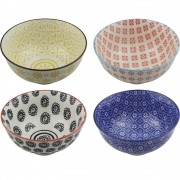 Conjunto de Bowls Decorativos em Estampas Sortidas - Soft (4 Peças)