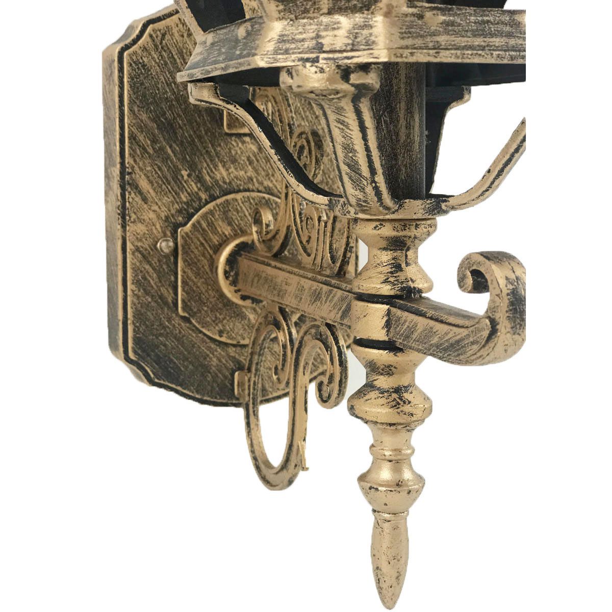 Arandela Colonial de Alumínio - Modelo Lille Ouro Velho 50cm