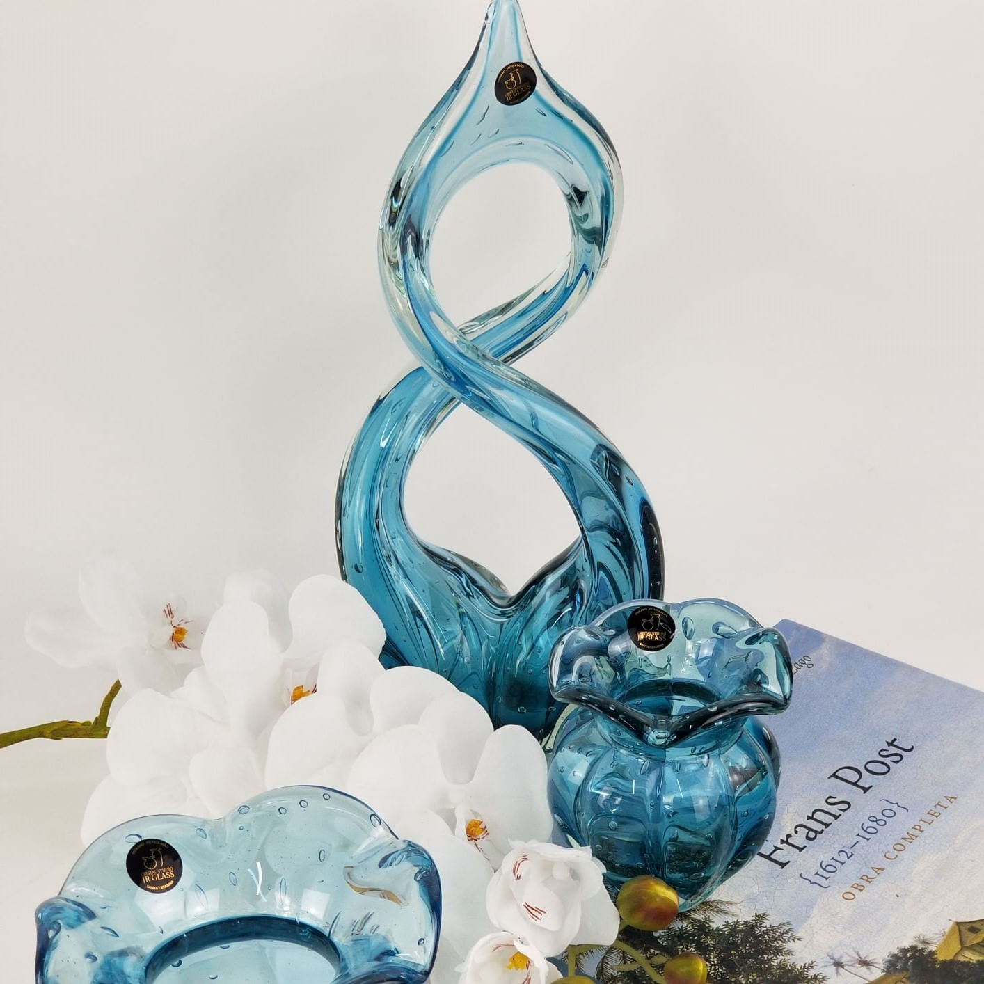 Mini Trouxinha de Murano JR Glass - Vaso Azul Aquamarine