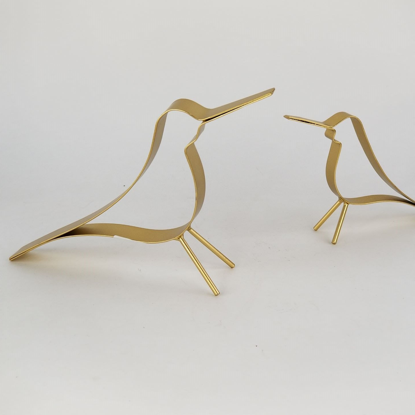 Objeto Decorativo Moderno - Escultura Pássaro Grande Dourado