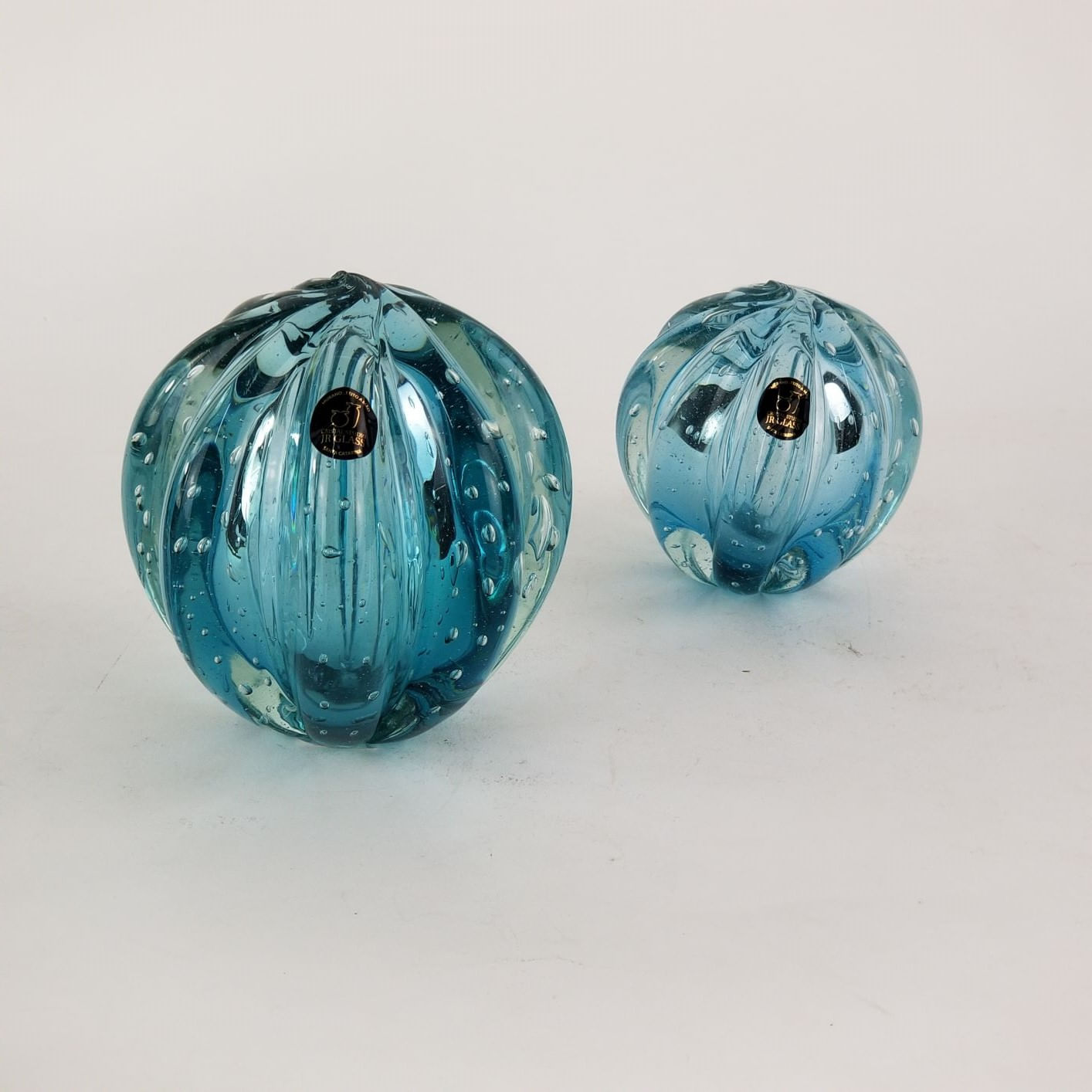 Peso de Papel de Murano JR Glass - Esfera Bola Azul Grande