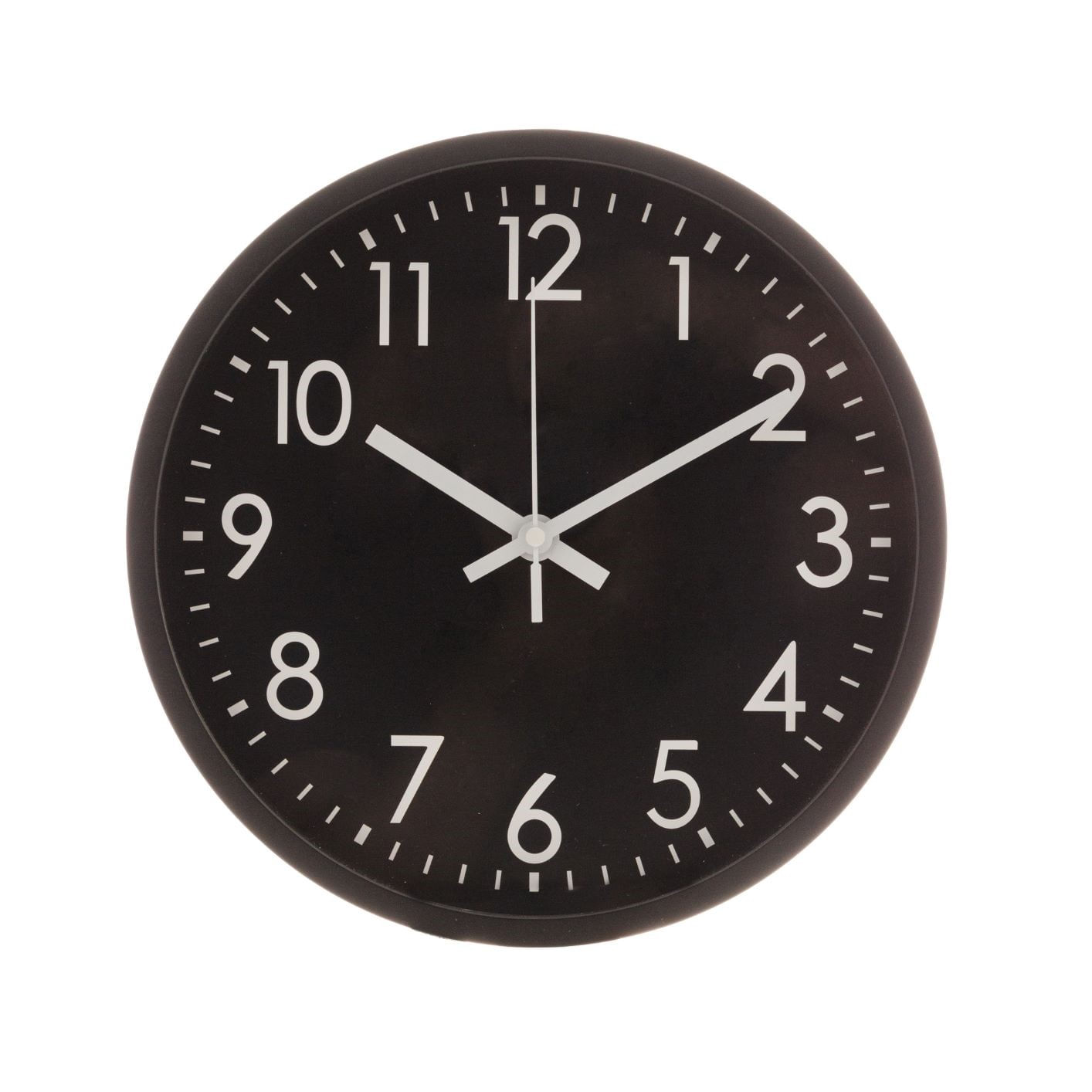 Relógio de Parede Preto 25cm - Para Cozinha / Sala / Quarto