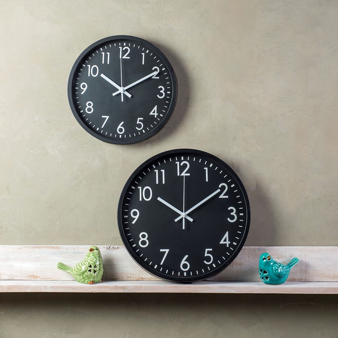 Relógio de Parede Preto 30cm - Para Cozinha / Sala / Quarto