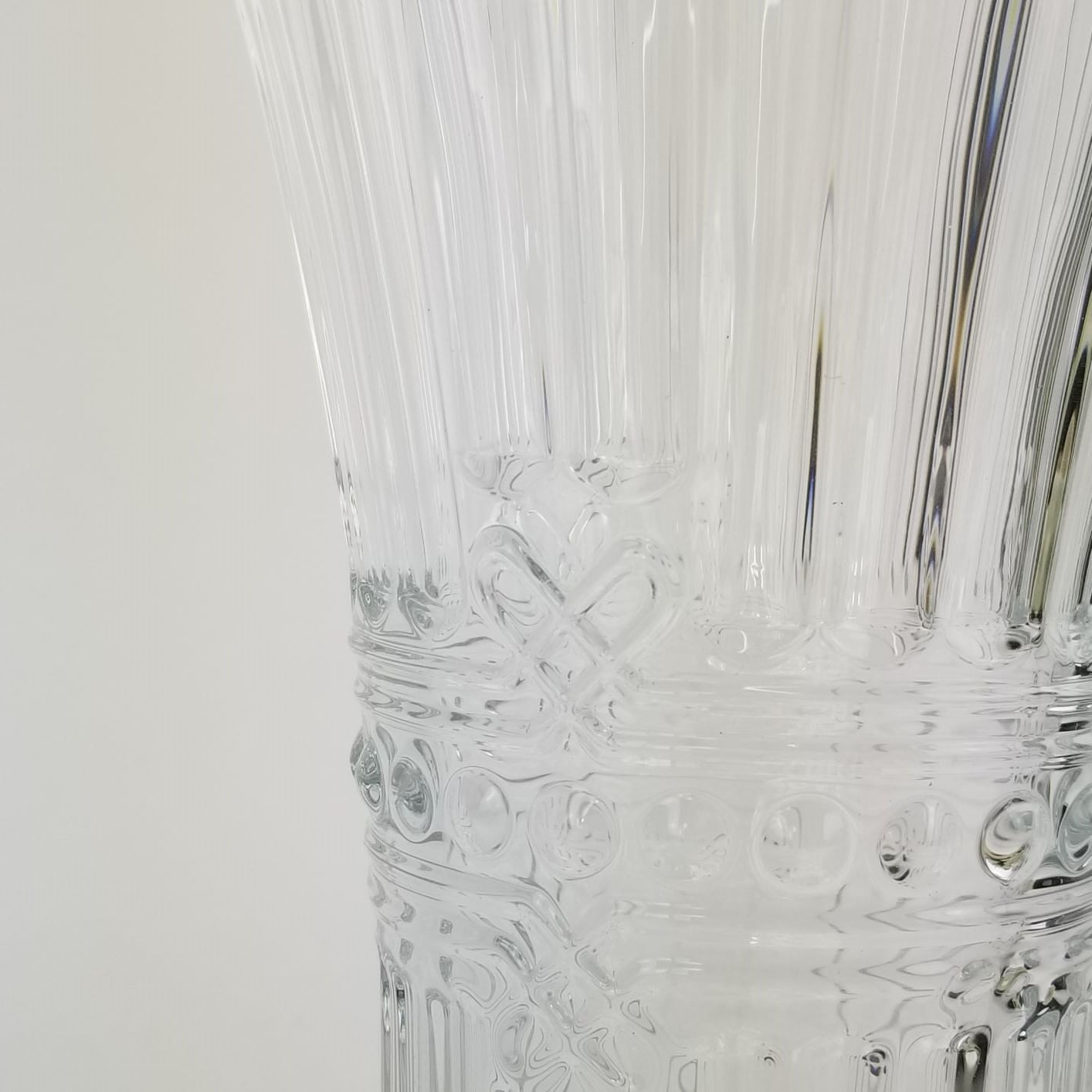 Vaso Acinturado de Cristal Para Flores - Transparente 24cm