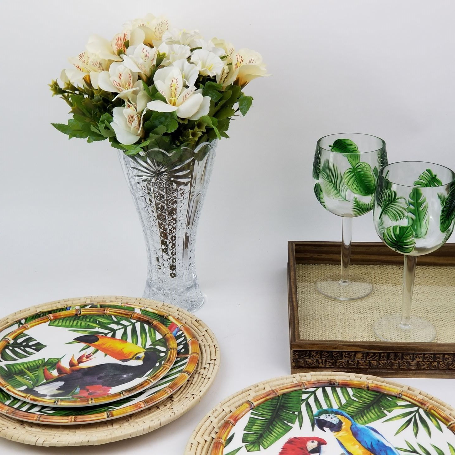 Vaso De Cristal Wolff - Vaso Decorativo Para Flores 25cm