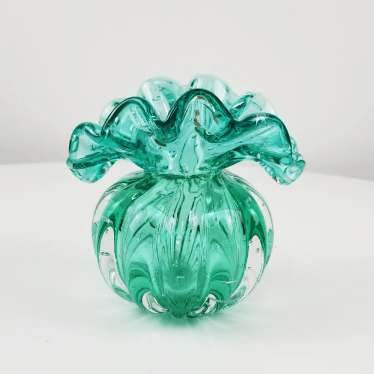 Vaso de Murano Trouxinha D'labone - Cristal Esmeralda 14cm