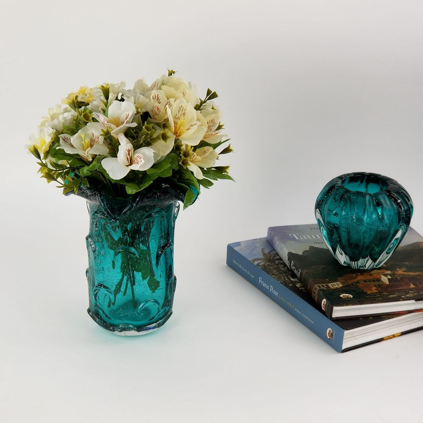 Vaso Decorativo Para Flores em Murano Importado - Esmeralda
