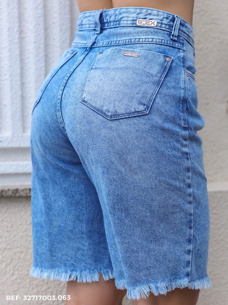 Bermuda Jeans Recorte Wide
