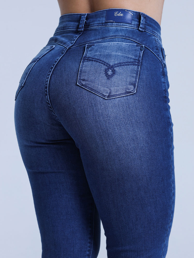 Calça Jeans Tecnológica Azul Clássico + Modelador de Curvas