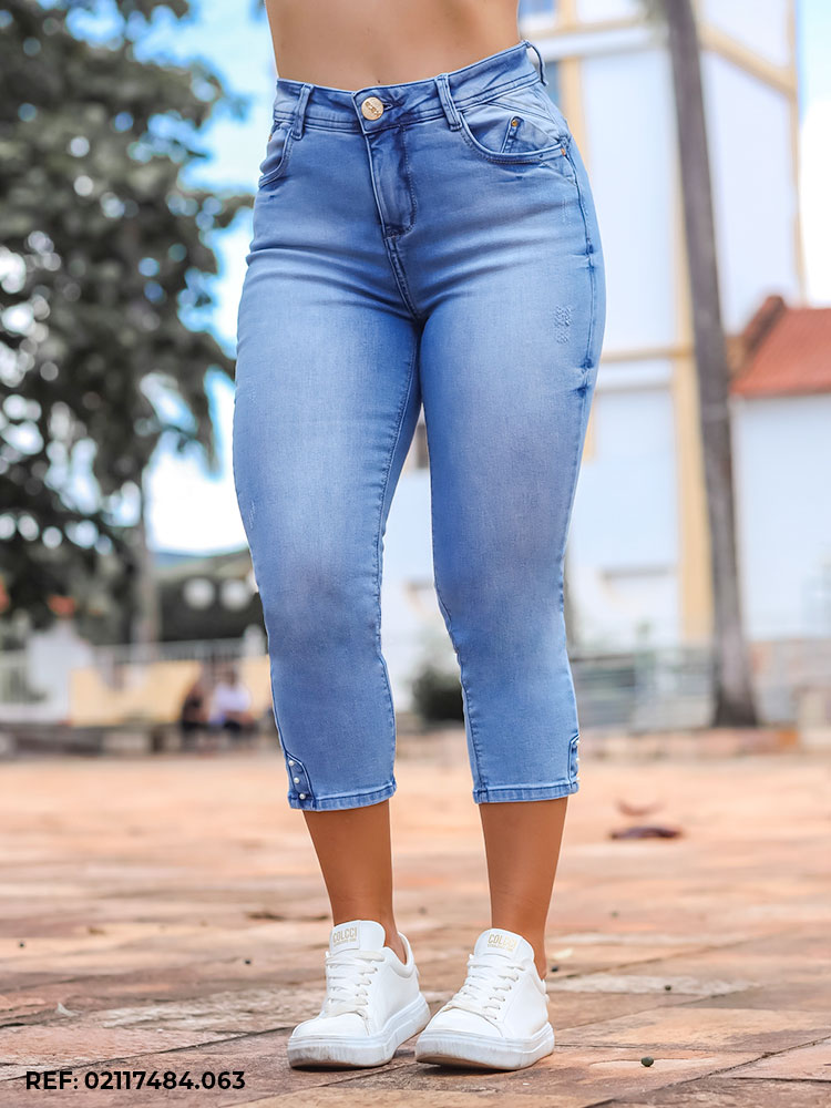 Calça Jeans Capri Modeladora