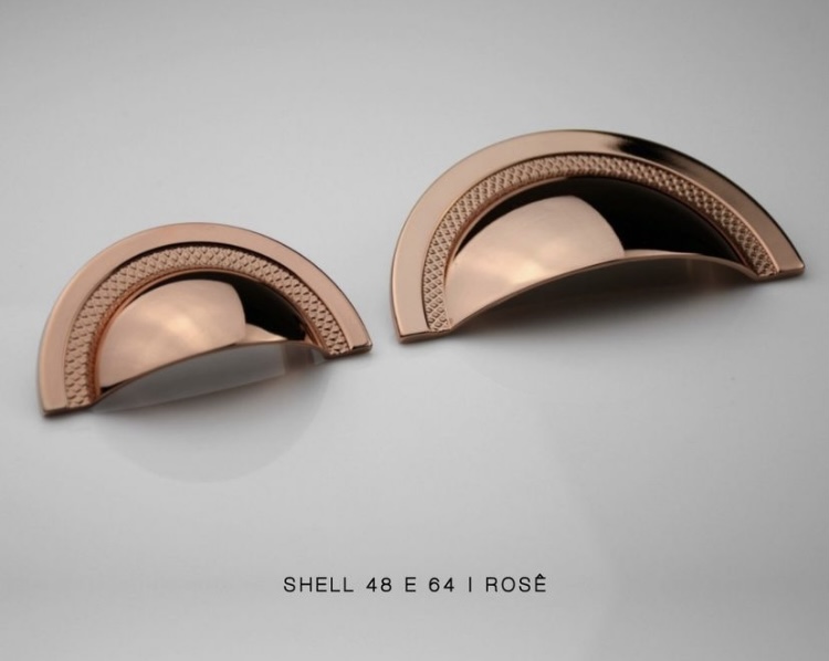 Puxador Shell 48mm - Rosê - Zen Design