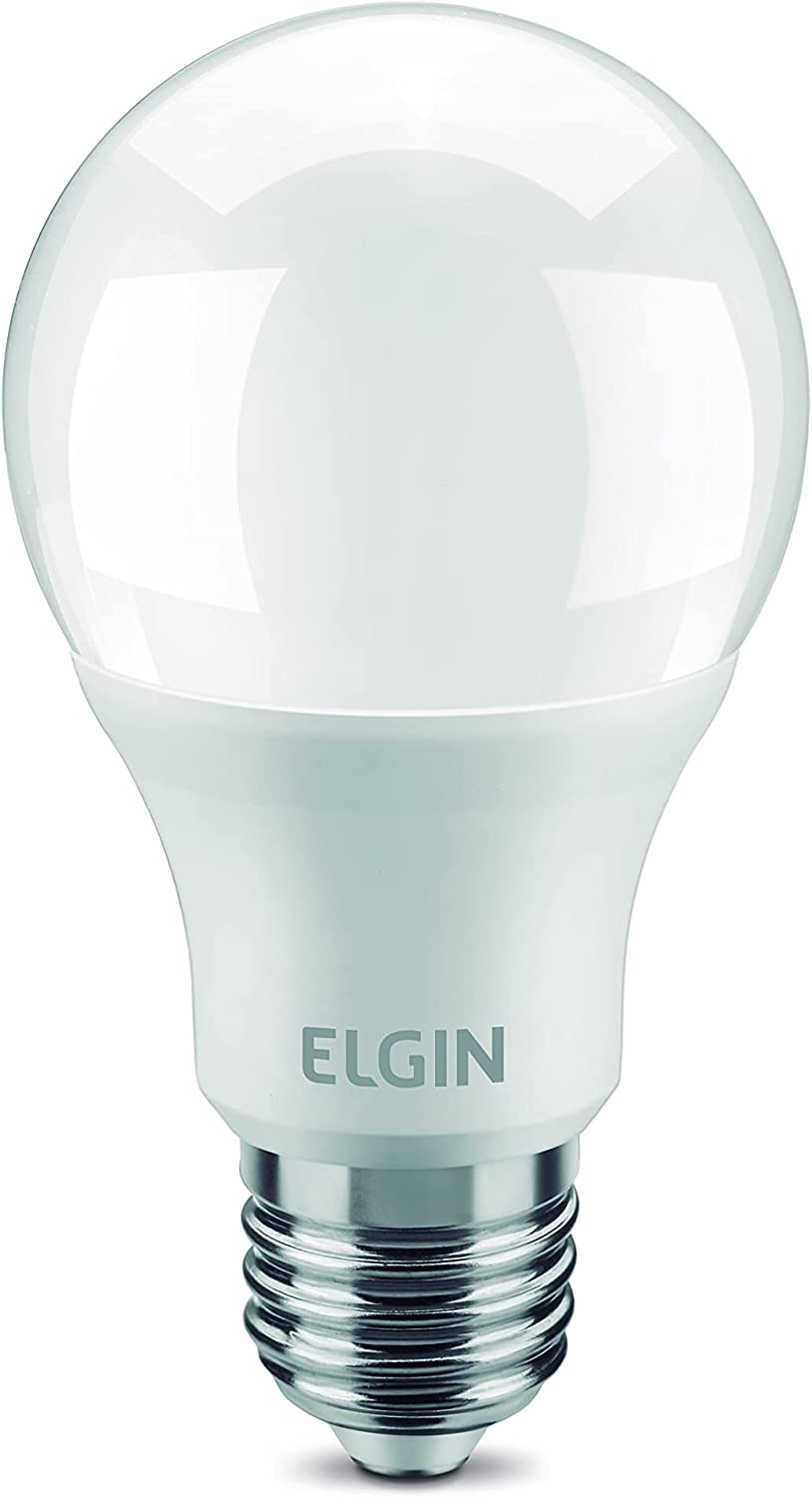 10 Lâmpadas Bulbo LED de 12W 6500K Branco Frio - Bivolt A60 E27 - Elgin