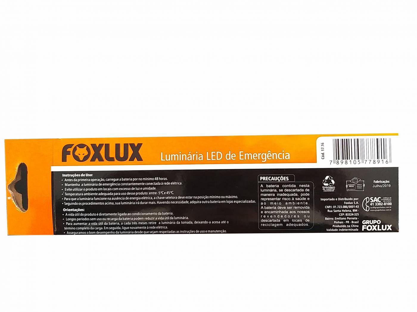 Luminária de Emergência 30 Leds - Foxlux