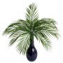 Planta Artificial Buquê Folhagem De Mini Palmeira Areca Com 9 Folhas E 60cm De Altura Enfeite Para Sala