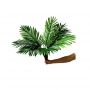 Árvore Artificial Galho De Palmeira Fênix Com 70cm De Altura Mini Coqueiro Para Sala