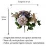 Flor Artificial Buquê Mix de Dálias, Lírios e Folhagens 30 cm Linha Premium