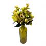 Flor Artificial Buquê De Margaridas Flores Do Campo Coloridas 25 Cm Para Arranjos Amarelo